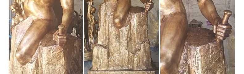 自我雕刻銅雕塑，銅自我雕刻，雕刻自我人物銅雕塑